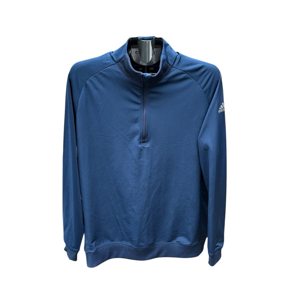 Golfing Long Sleeve Adidas Pullover Blue Mens Size L - Activewear Preppy Casual